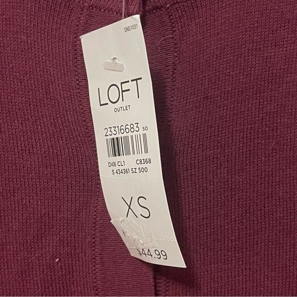 LOFT Burgundy Women's Cardigan - Picture 5 of 7
